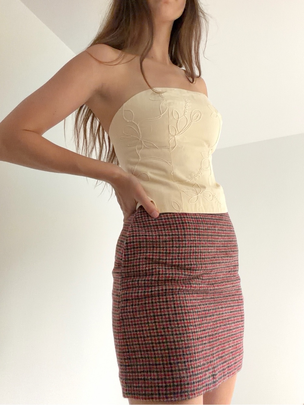 Uniqlo // checkered wool shirt